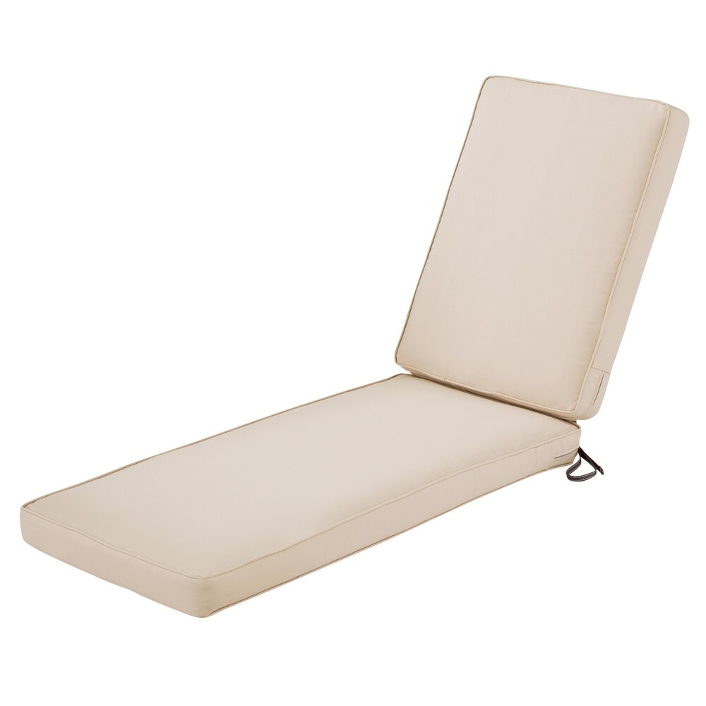 Classic Accessories Montlake Water-Resistant 18 x 18 x 2 Inch Contoured Patio Dining Seat Cushion Antique Beige